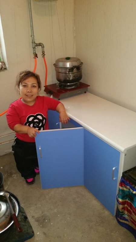 图为为残疾人降低了灶台